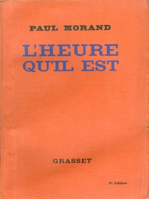 cover image of L'heure qu'il est
